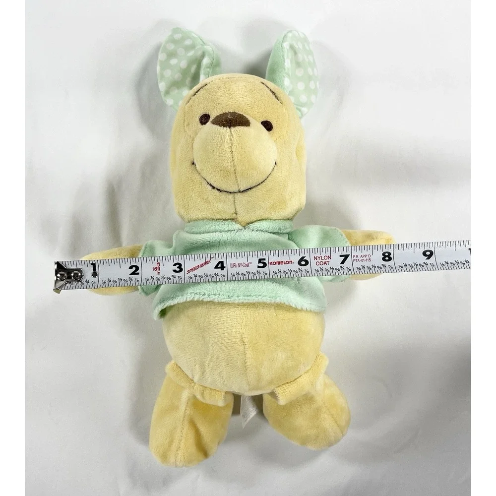 Disney Baby Winnie the Pooh Easter Bunny Plush Green Shirt Crinkle Ears 13